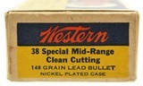 Western Bulls Eye Target Box 38 Special Mid-Range Ammo 148 Gr Wad Cutt - 3 of 5
