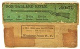 Rare Early Picture Box Winchester 40-70 Ballard Rifle Ammo Full Paper - 1 of 6