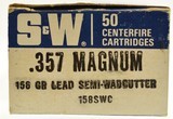 S&W Brand Ammunition 357 Magnum 158 GR Lead Semi-Wadcutter 50 Rounds - 2 of 4