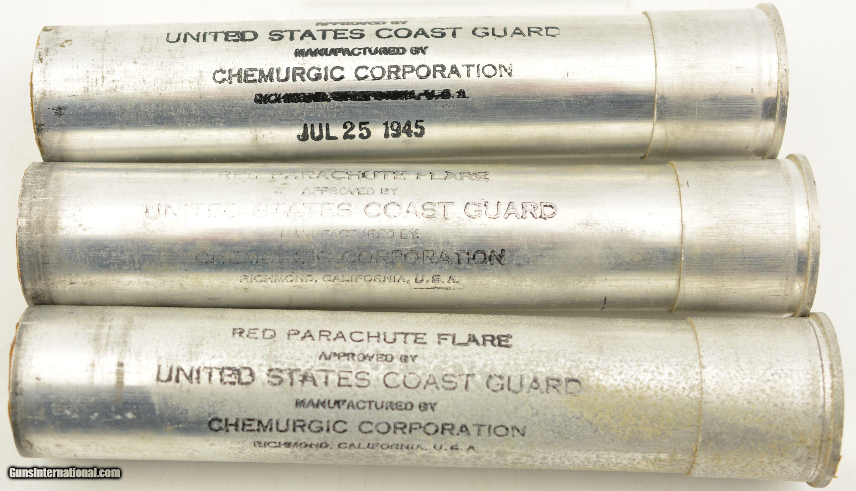 WWII 1945 Red Parachute Flares USCG (3)