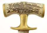 WWI Push Dagger Stag Handle w/ Ross Rifle Bayonet Scabbard - 2 of 11
