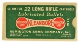 Remington “Dog Bone" 22 LR Ammo 1930 Kleanbore Lubrica - 1 of 7