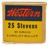 Full Box Western “Bullseye" Target Logo 25 Stevens Rim Fire Ammo 50 Rd - 3 of 7