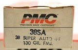 PMC .38 Super +p 130gr. FMJ Round Nose ammunition 100 Rounds - 2 of 3