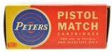 Excellent Peters Pistol “1953 Match" Issue 22 LR Full Box Ammo - 2 of 7