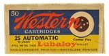 Western "Bullseye Target" Logo Box 25 Auto Lubaloy Full Box Ammo