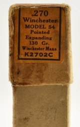 Early 270 Winchester Model 54 Ammo 2 Piece Expanding Bullet Full 1924- - 3 of 7