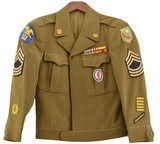 WW2 US Army Amphibious Engineer Ike Jacket with Ribbon Bar - 1 of 11