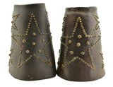 Antique Leather Star Cowboy Roping Cuffs late 1800s - 1 of 9
