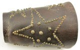 Antique Leather Star Cowboy Roping Cuffs late 1800s - 6 of 9