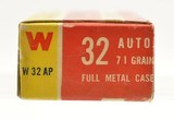 Excellent Winchester 32 ACP Ammo "1946" Style Full Box - 3 of 7