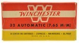 Excellent Winchester 32 ACP Ammo "1946" Style Full Box - 1 of 7