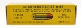 Excellent Winchester 32 ACP Ammo "1946" Style Full Box - 2 of 7