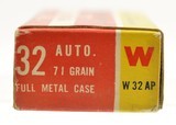 Excellent Winchester 32 ACP Ammo "1946" Style Full Box - 5 of 7