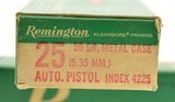 Vintage Lot 25 ACP Ammo 200 Rounds Remington Western Peters - 2 of 3