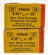 Kynoch 6.35mm 50gr. MCSB or .25 Auto Pistol ammo 50 Rnds - 2 of 3