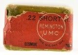 Full Sealed! 1st Remington UMC 22 Short Lesmok Ammo Red & Green - 5 of 6