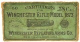 Late First Type Black Powder Box 38 WCF Ammo Model 1873 Rifle - 1 of 8