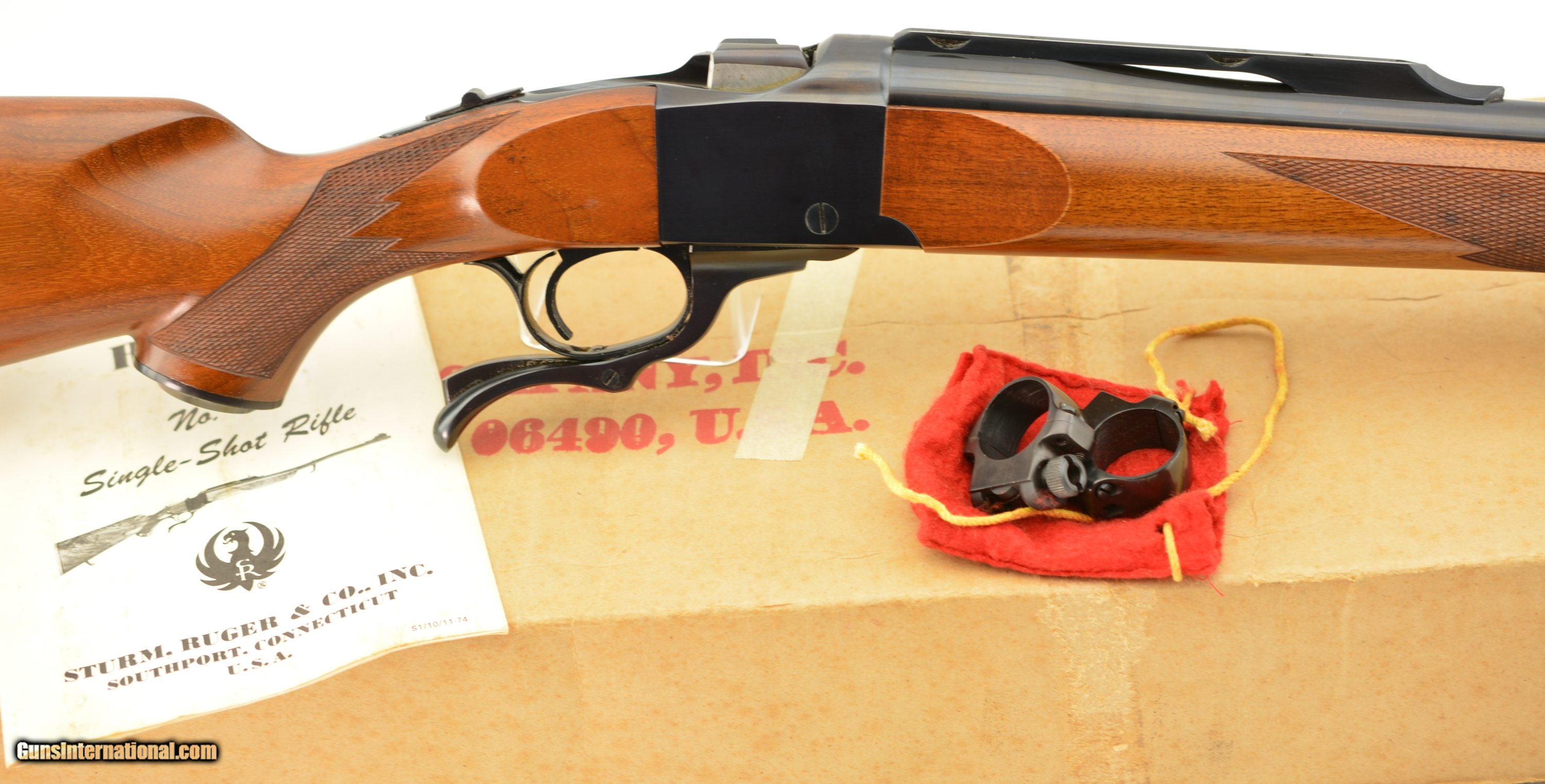 Pre-Warning Ruger No. 1-B Rifle In .22-250 Rem. With Box And Letter