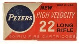 Peters “New" High Velocity 22 LR Ammo 1959 Issue - 1 of 5