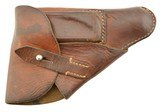 WWII German PPK Brown Leather Commercial Holster - 1 of 5