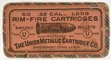 Sealed! “Fabric" UMC Box 32 Long Rim Fire BP Ammo - 1 of 5