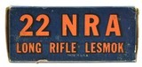 US Cartridge Co. 22 LRLesmok Blue & Orange 1926 NRA Target Issue Amm - 4 of 7