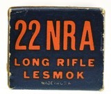 US Cartridge Co. 22 LRLesmok Blue & Orange 1926 NRA Target Issue Amm - 5 of 7