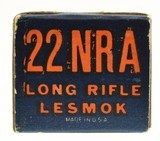 US Cartridge Co. 22 LRLesmok Blue & Orange 1926 NRA Target Issue Amm - 3 of 7