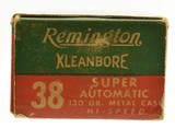 Full Box Remington Hi-Speed 38 Super Automatic Ammo 130 Grain Metal Ca - 3 of 5