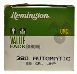 Remington 380 Auto 88gr. JHP 100 Rounds - 2 of 3