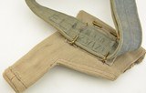 WW2 British Webley Canvas Holster "M. E. Co. 1943 " With Belt - 2 of 5