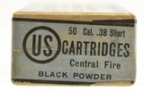 Excellent Sealed! US Cartridge Co. 38 Short CF Black Powder Ammo Lowel - 5 of 6
