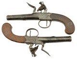 Pair of Flintlock Turn-Off Pistols by Hadley of London - 1 of 15