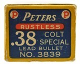 Scarce Partial Box Peters Rustless 38 Colt Special Ammo Kings Mills - 3 of 4