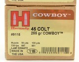 2 Boxes Hornady 45 Colt Ammunition 255 Grain Cowboy 40 Rounds - 2 of 3