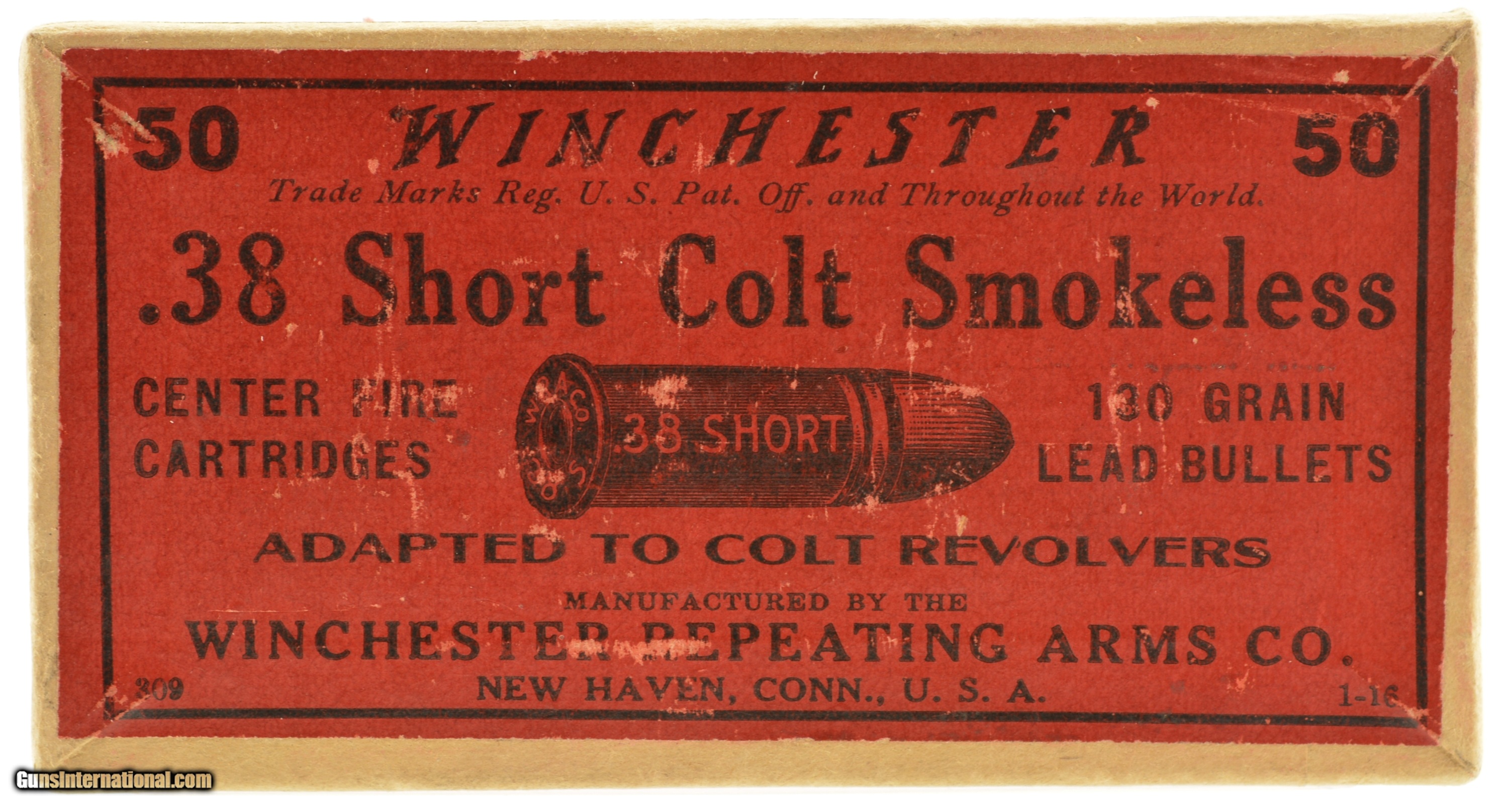 Full & Sealed! Winchester 38 Short Colt Smokeless Ammo