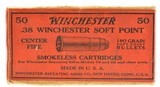 Winchester 38 WCF Ammo Full Box Model 73 & 92 Call Out 180 Gr SP - 1 of 6