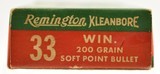 Excellent Full Box Remington Kleanbore 33 Winchester Ammo 20 Rounds - 5 of 7