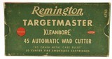 Remington UMC 45 Auto Wad Cutter Targetmaster Kleanbore 185 GR MC - 1 of 4