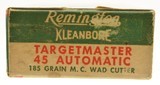 Remington UMC 45 Auto Wad Cutter Targetmaster Kleanbore 185 GR MC - 3 of 4