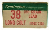 Remington 38 Long Colt Ammunition 150 Grain Lead Full Box - 2 of 3