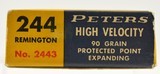 Peters 244 Rem High Velocity 90 GR Protected Point Expanding Bullet 20 - 2 of 6