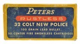 Peters Rustless 32 Colt New Police Ammo Full Box - 1 of 5