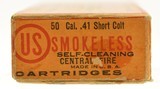 US Cartridge Company 41 Short Colt Ammo Full Box New York & Lowell Mas - 3 of 7