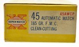 Full Box Western 45 ACP Match Ammo 185 Grain F.M.C. 50 Rounds - 2 of 4
