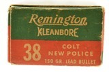 Full Box Remington Kleanbore 38 Colt New Police Ammunition 50 Rds - 2 of 4