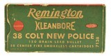 Full Box Remington Kleanbore 38 Colt New Police Ammunition 50 Rds - 1 of 4