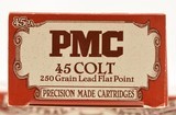 Two Full Boxes PMC Cowboy 45 Colt Ammo 250 Gr FN Lead 100 Rounds SASS - 2 of 3