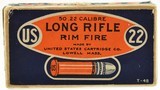U.S. Cartridge Co. 22 Long Rifle NRA Target Issue Full Box Lowell, Mas - 1 of 7